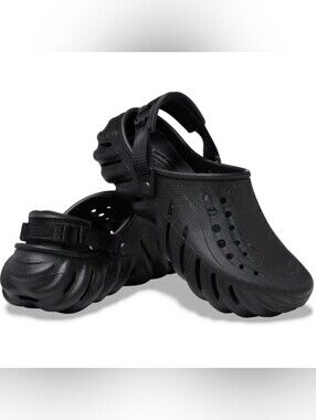 CROCS Echo Clog Unisex Black Clog Sandal.